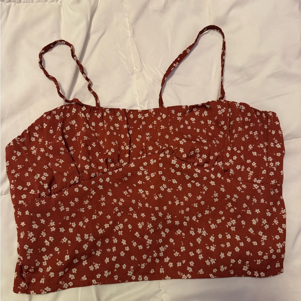 Floral Red Women's Top